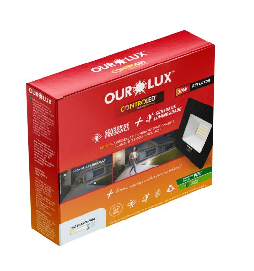 Refletor CONTROLED SENSOR DE PRESENÇA + LUMINOSIDADE  30W  6500K
