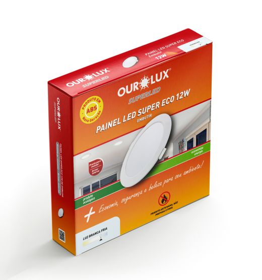 Painel LED Super Eco -12W - BIV - 6500K - Embutir - Redondo