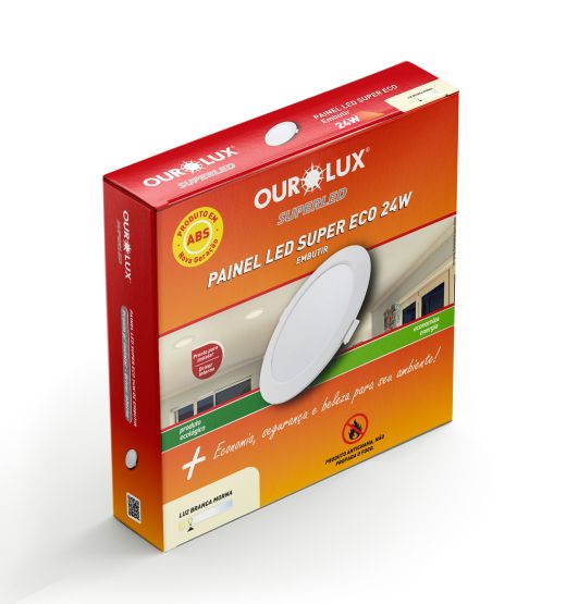 Painel LED Super Eco - 24W - BIV -  2700K -  Embutir - Redondo