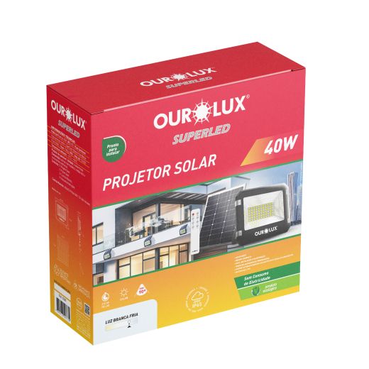 Projetor SOLAR  40W  6500K   PRETO