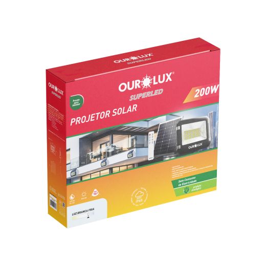 Projetor SOLAR  200W  6500K  PRETO