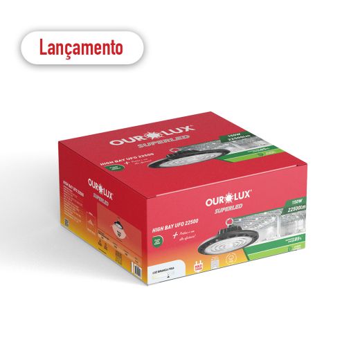 Luminária High Bay UFO 150W 6500K 150lm/W