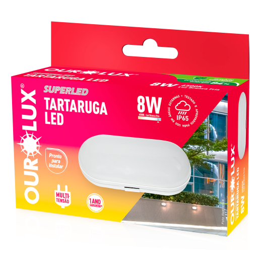 Luminária Tartaruga LED 8W BIV 6500K
