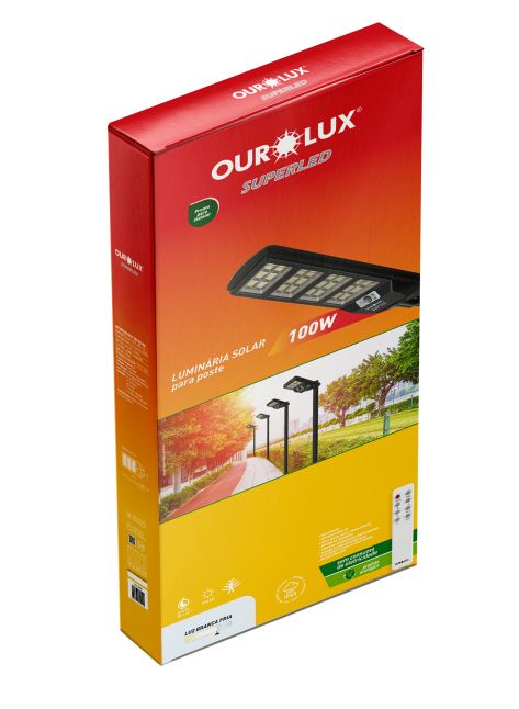 Luminária Solar para poste 100W IP65 6500K
