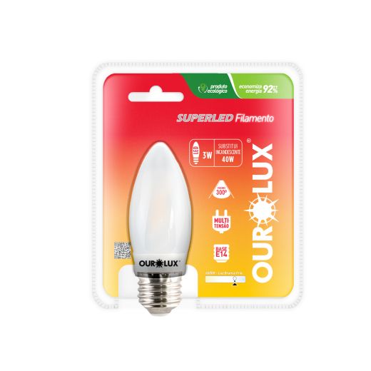 Superled Vela Filamento Fosca E27 3W BIV 6000K