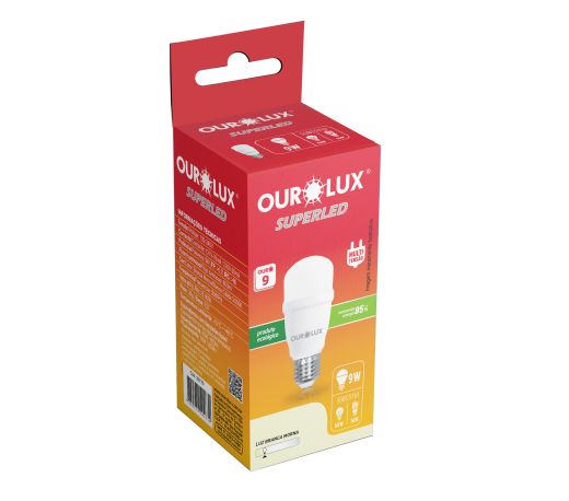 SUPERLED MINI T 9W BIVOLT 3000K E27