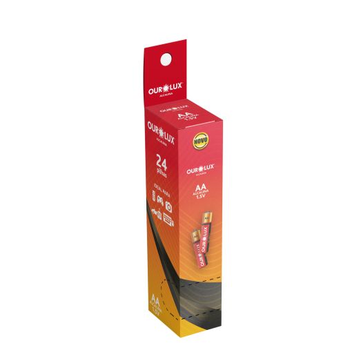 Pilhas Alcalinas AA com 2 unidades no tubo