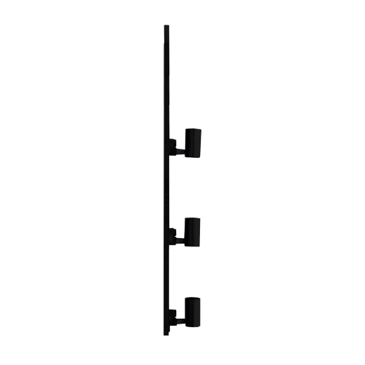 KIT 3 SPOTS COM TRILHO PRETO 1M  10W  3000K