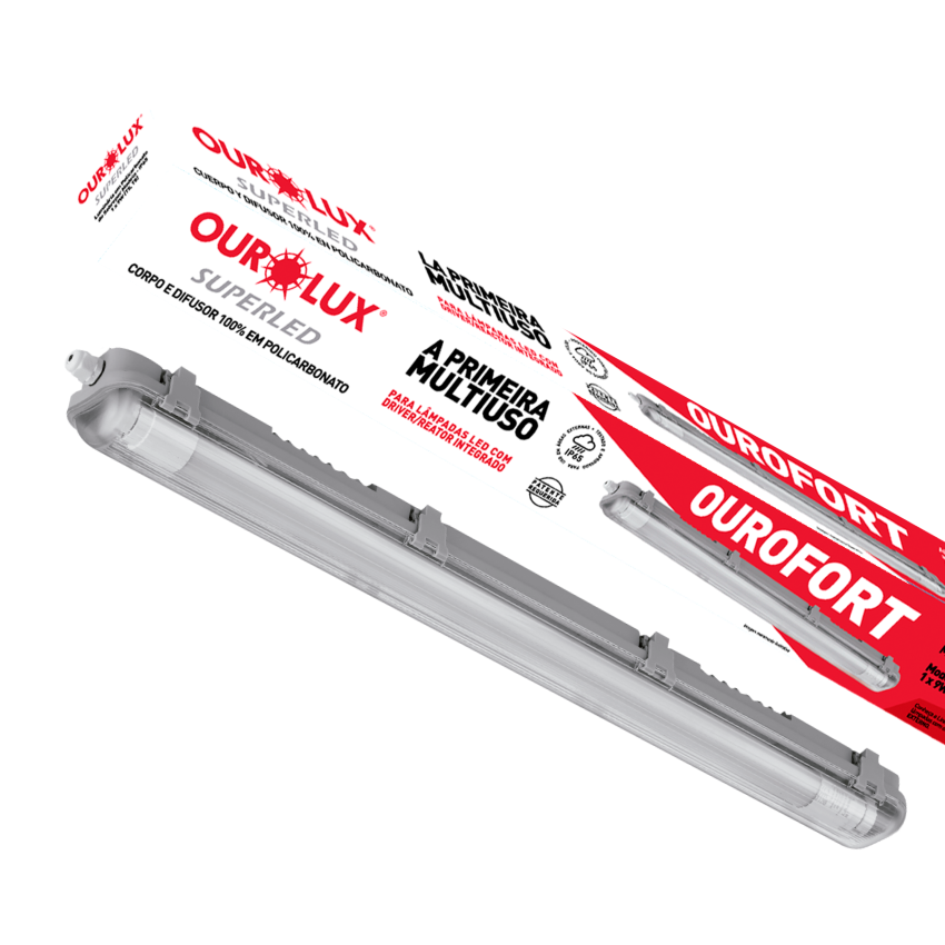 Luminária Ourofort IP65 LED 1X9W Ourolux