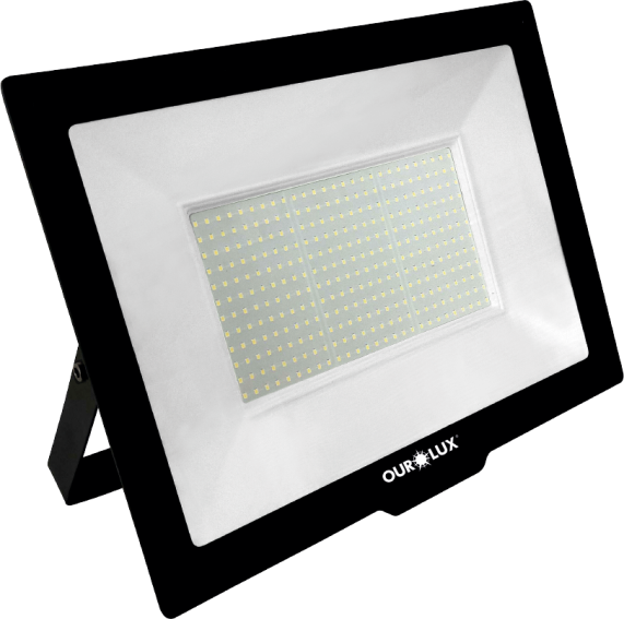 Superled Projetor Slim 400W Preto 6500K - Ourolux